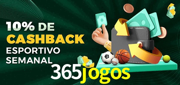 10% de bônus de cashback na 365jogos